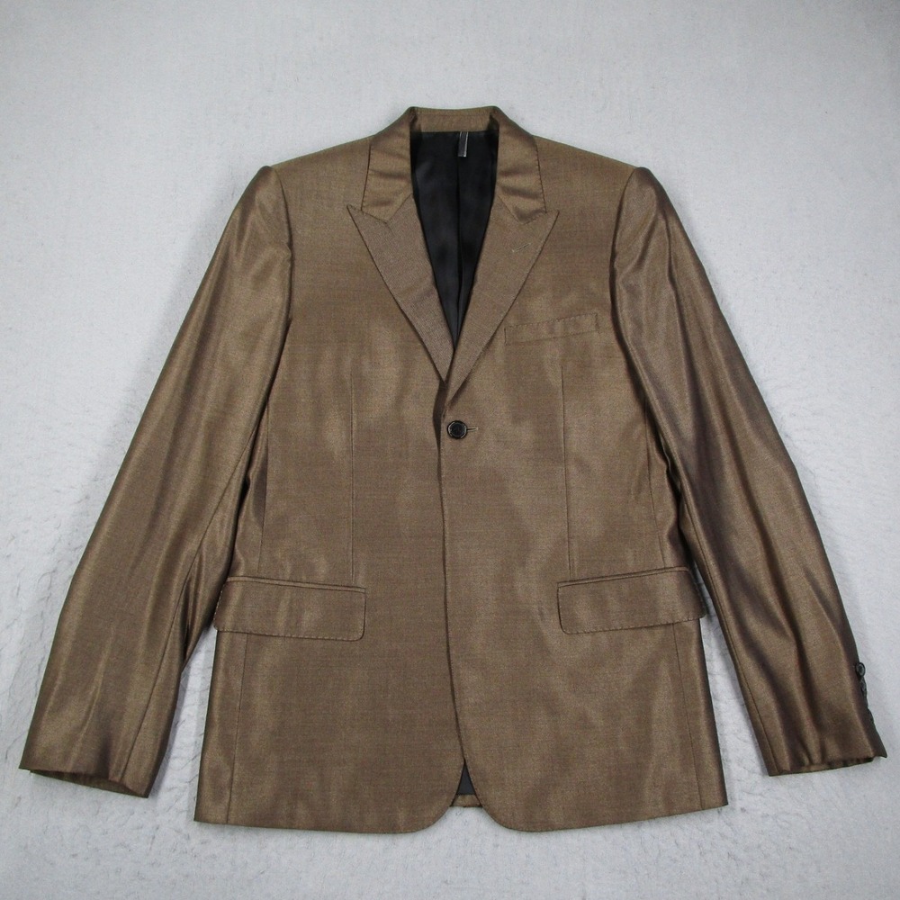 Dior Homme Suit Mens IT 50 US 40 Bronze Wool Silk Single Button 5HH1071605
